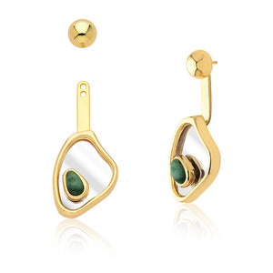 MD1414 - Aspect Earring - Mirror - Emerald - MD SALE