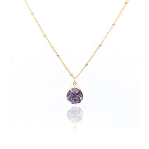 MCNE05 - Necklace Druse Amethyst - Monticano Casual - RPV International Trading LLC
