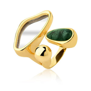MD1411 - Image Ring - Mirror - Emerald - Reflexo - RPV International Trading LLC