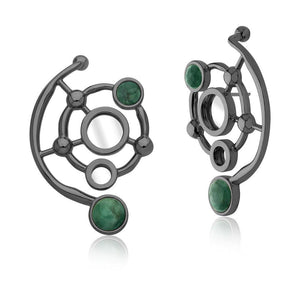 MD1423 - Infinite Earring - Mirror - Emerald - Reflexo - RPV International Trading LLC